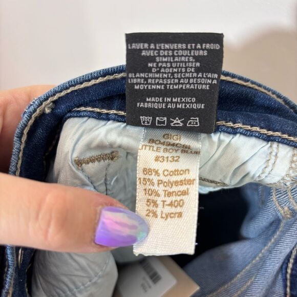 Black Orchard Gigi High Rise Straight Leg NEW Size 24 Color Little Boy Blue - Picture 10 of 15